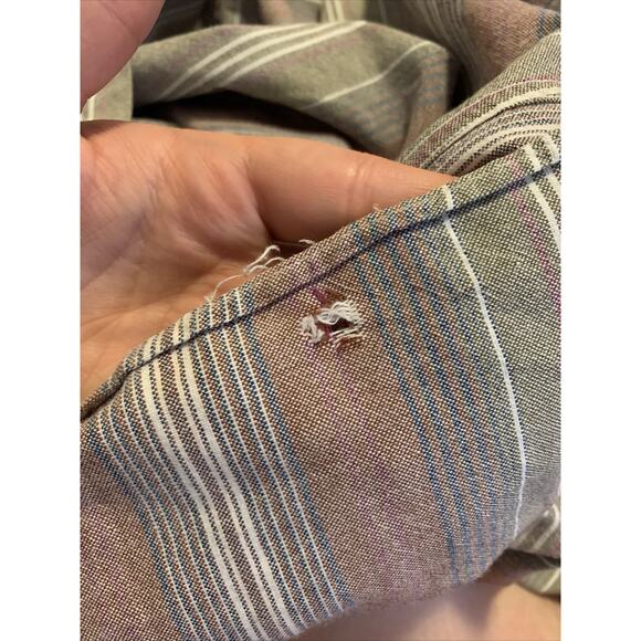 VTG Members only button down long sleeve collared striped 100% cotton 2XL Tall - Picture 9 of 9